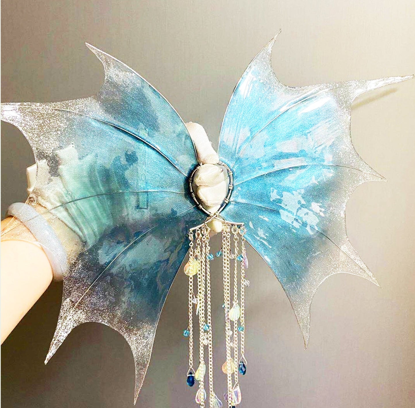 Mermaid Ear Cuffs,Elf ear wraps, Fairy ear cuffs, no piercing, sparkling ear cuffs , fish ear, seaside holiday gifts, cosplay ear, 089