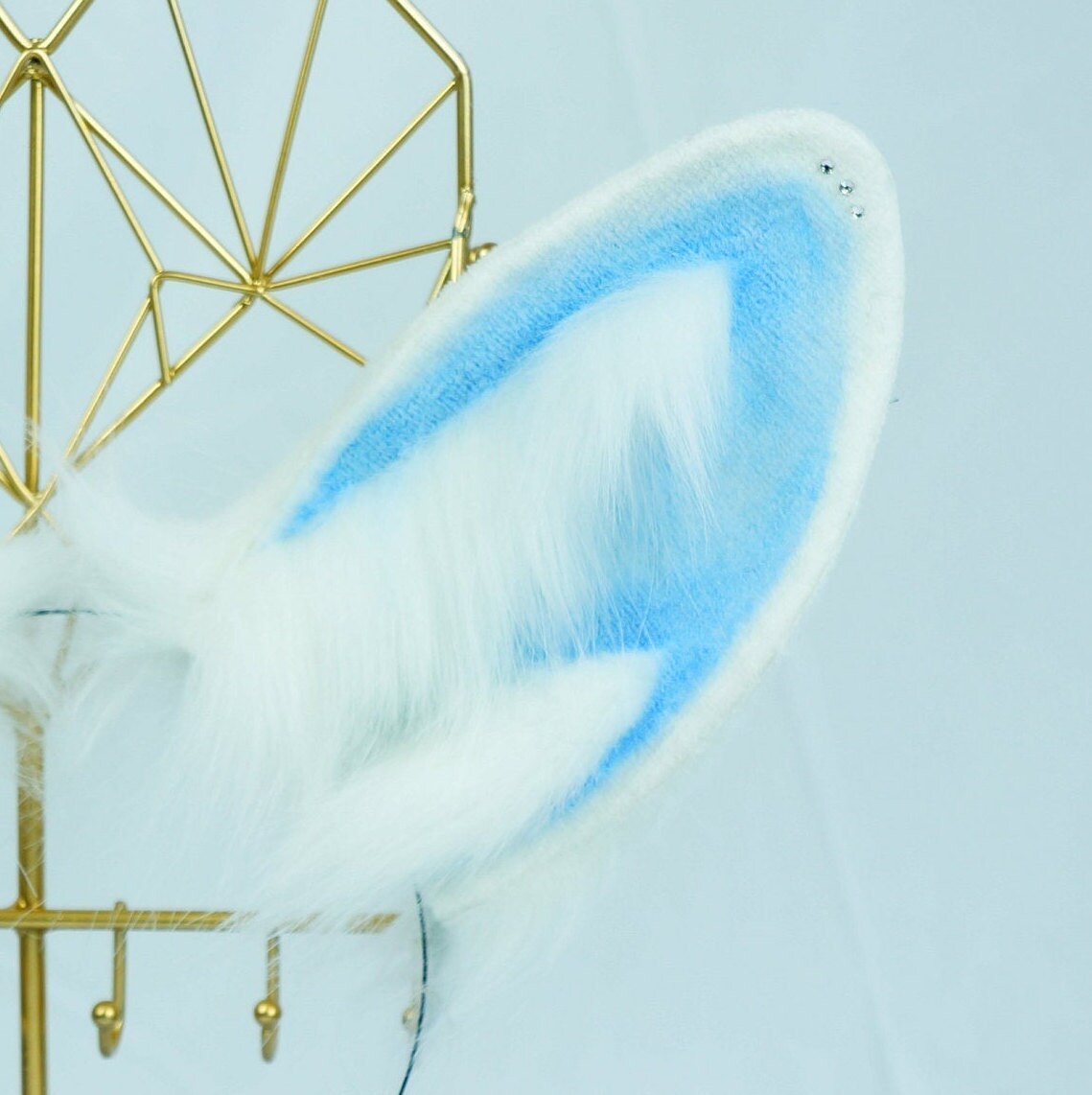 Blue And Pink Bunny Ears, White bunny Ears, Rabbit Ears, Bunny Ears Cosplay, Lolita Ears,Rabbit ears Headband, realistic Bunny ear, 140