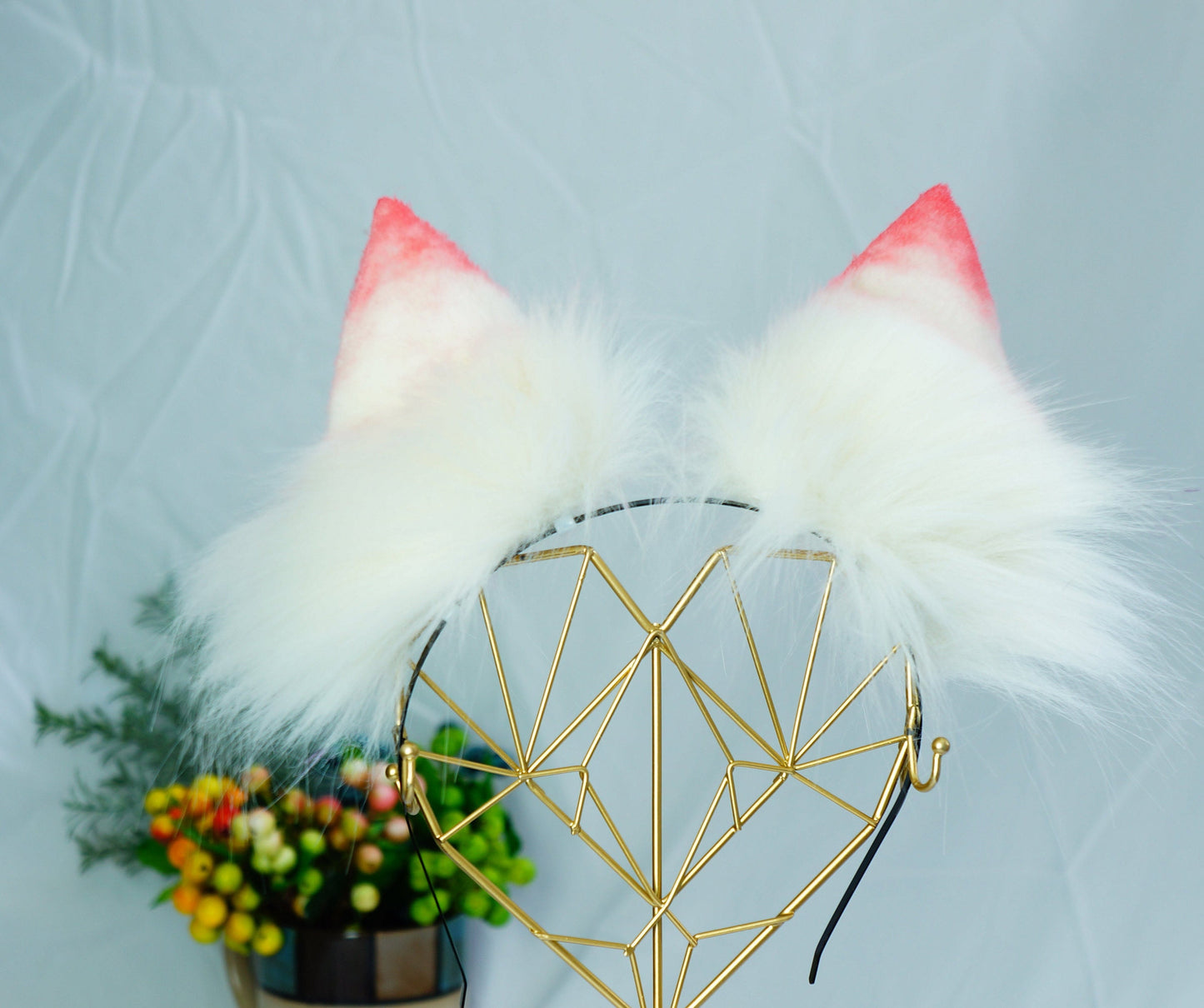 Cherry blossoms Ears , kitten ear cosplay, unisex cosplay, Fox ears cosplay, realistic cat ears, cosplay cat ears, lolita ears, 276