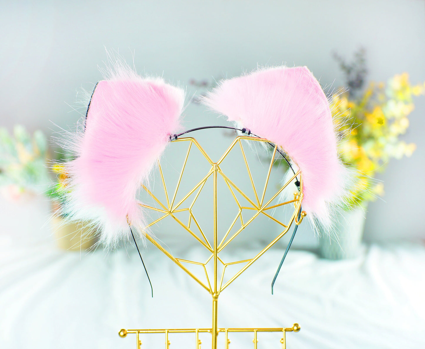 pink cat ears cat ears custom ears headband kawaii aesthetci petplay ears cosplay ears 2022 gift neko ears headband fairy core headband