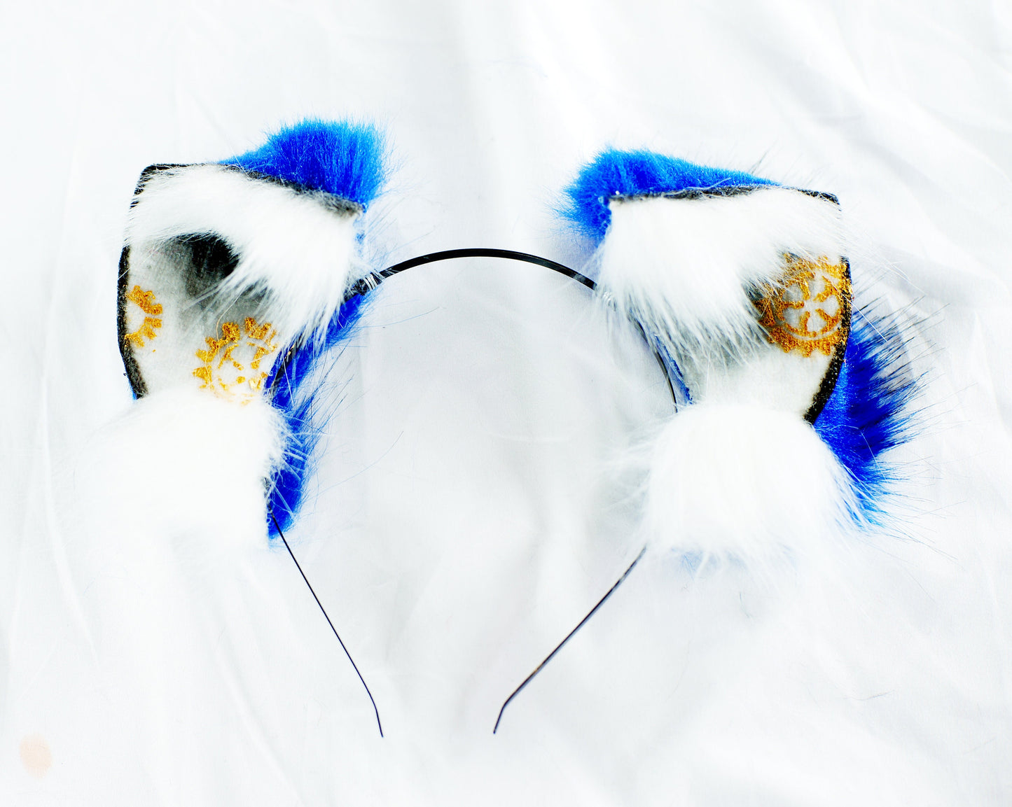blue-collar cat ears neko Gear headband neko mimi custom kitten ears fur ears faux fur ears kitten ears cosplay brown cat ears