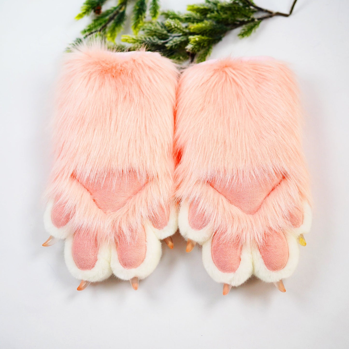 Light pink & pink Fursuit Handpaws,cutefurry Cat fursuit, Custom Fursuit gloves,Handmade cat paws, cosplay paws, paws with 4 finger