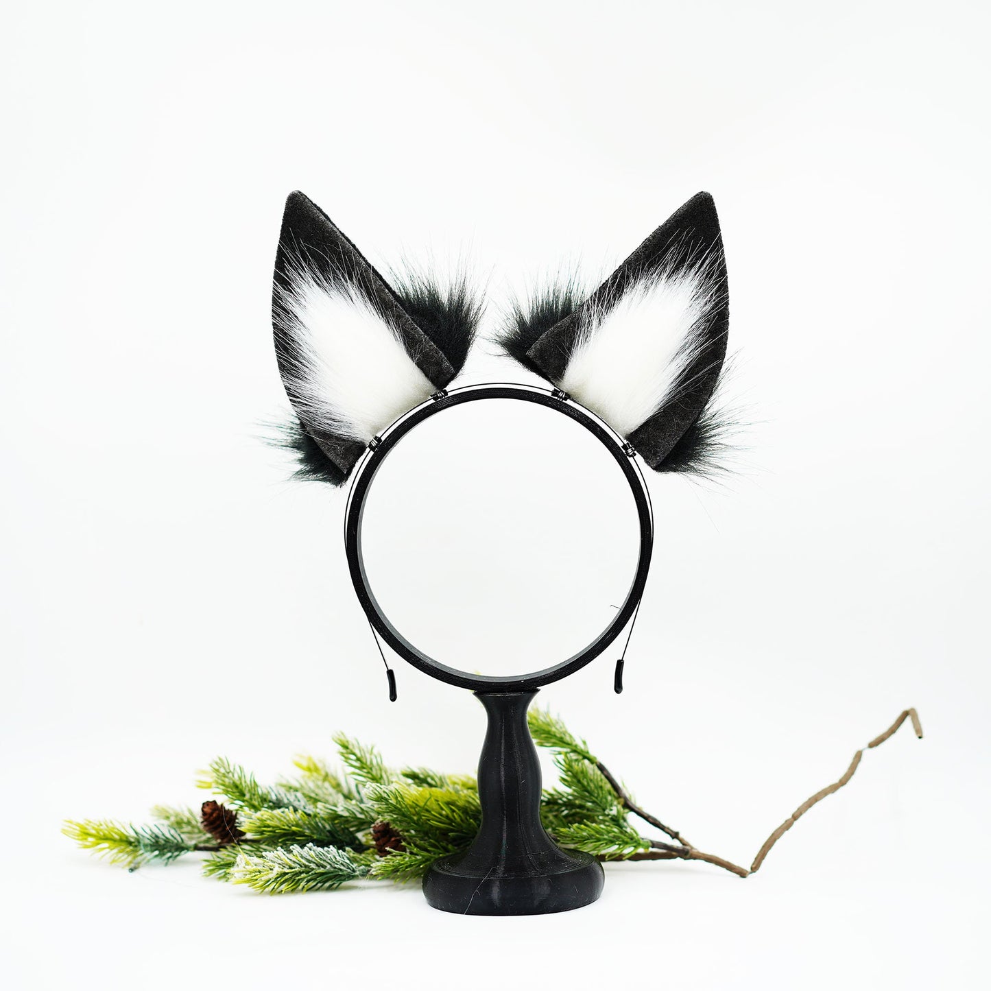 Black wolf ears, kitten ears, realistic cat ear, realistic fox ear, animal cosplay ear, kitten ear cosplay, fox ear headband, fox ear