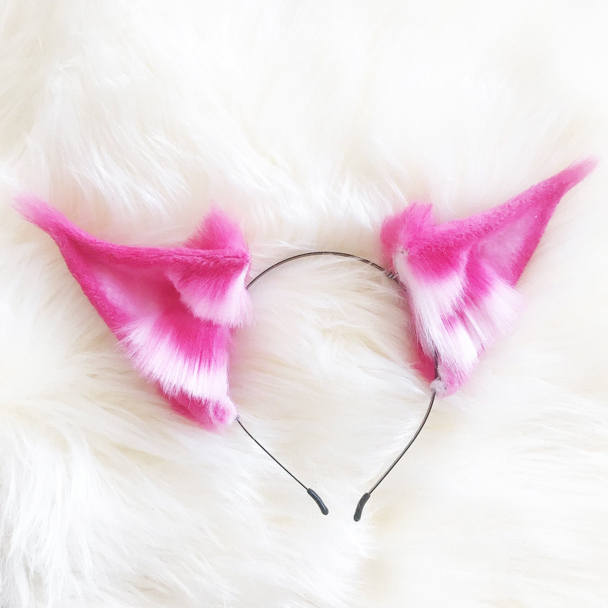 costume party ears, cosplay animal Ears, Faux fur fox Ears Headband, Handmade Kitten Ears, lolita ears, lolita props, animmal ears,