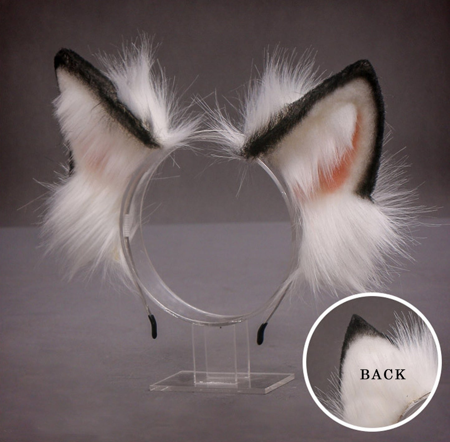 wolf ears Headband, Handmade Kitten Ears, Fluffy fox ears, Faux Fur ears, cat Ears Headband，fox ears , Faux fur ,cosplay set 067