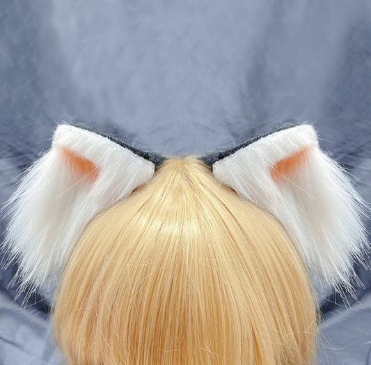 black, cat ears, cosplay cat ears, anime ears, kitsune ears, pet play, fairy ears, neko ears, para cosplay, fake ears, fur ears, 075