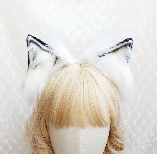 male cosplay, unisex cosplay, female cosplay, realistic ears, cosplay cat ears, beast ear, hair clip ears, lolita ears, pet play ears,078