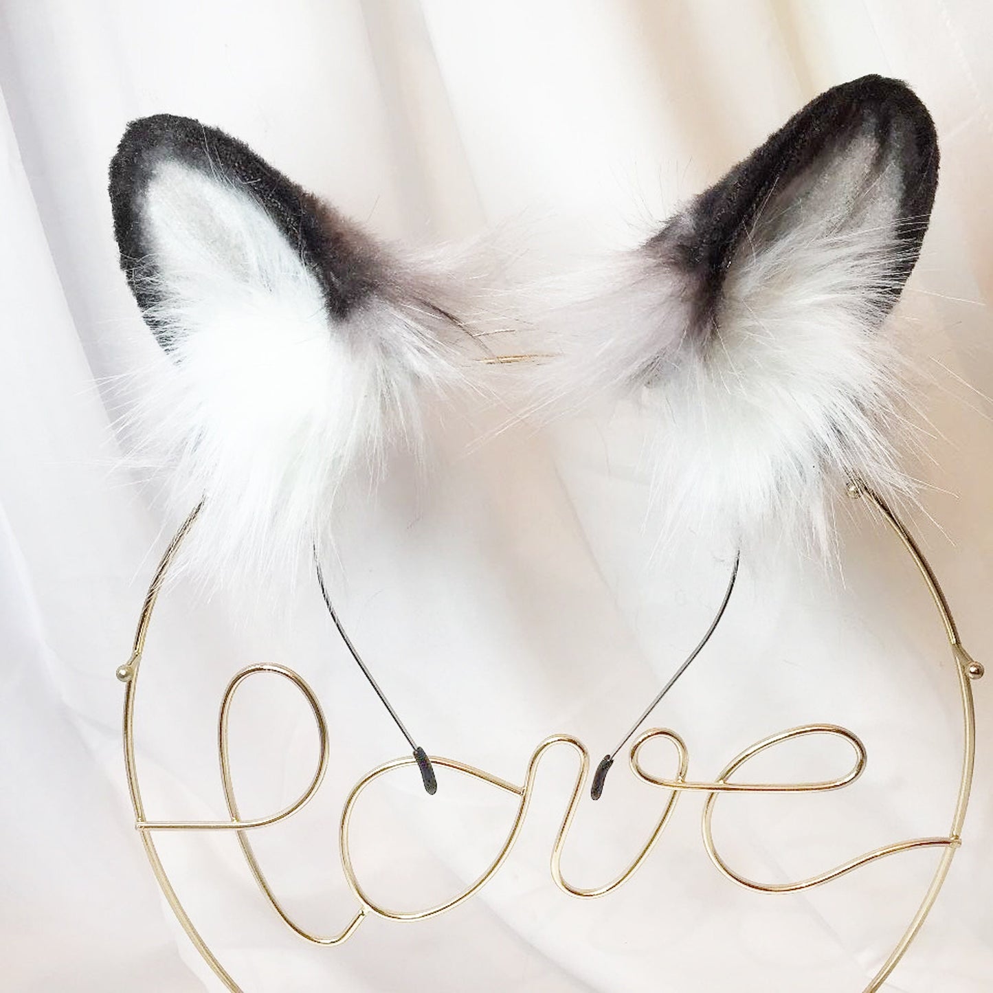 white tiger ears,costume ears,animal ears, faux fur ears, tiger ears, tiger ear cosplay, cosplay ear, kitten ears, anime cosplay, 172