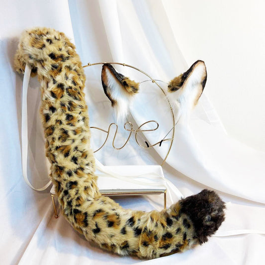 leopard ear headband, leopard ears cosplay, ear headband, leopard cosplay , beasts cosplay ear,realistic leopard ear, Faux fur ,178