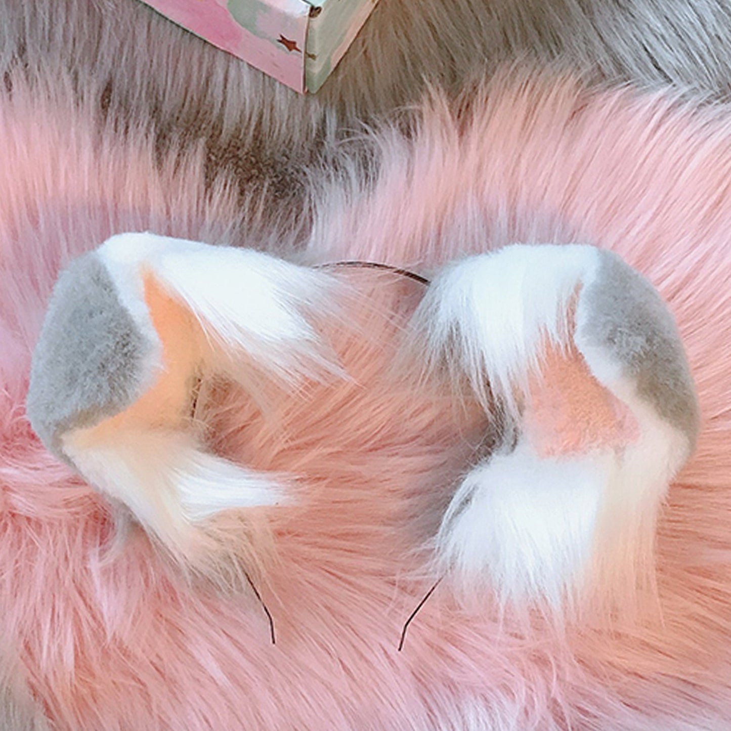 Realistic gray Cat Ears and Tail ,Kitten Ears Headband,cat tail plug, ears accessories, Halloween party, butt plug, Werecat ears, Halloween