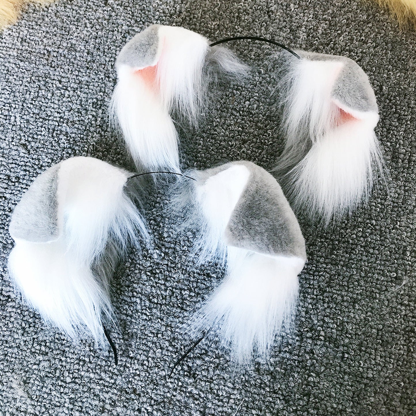 Realistic gray Cat Ears and Tail ,Kitten Ears Headband,cat tail plug, ears accessories, Halloween party, butt plug, Werecat ears, Halloween