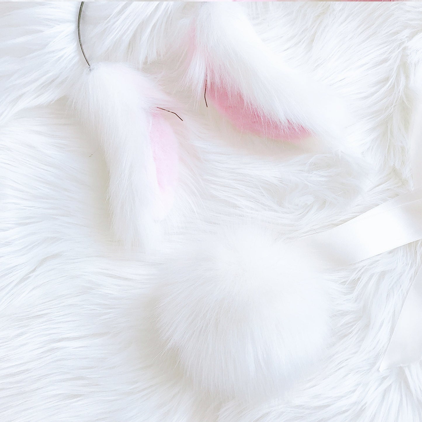 realistic bunny ears, faux fur ears, rabbit ears, fluffy ears, bunny ears, animal ears, ears, cosplay ear,costume ears, anime cosplay, 182