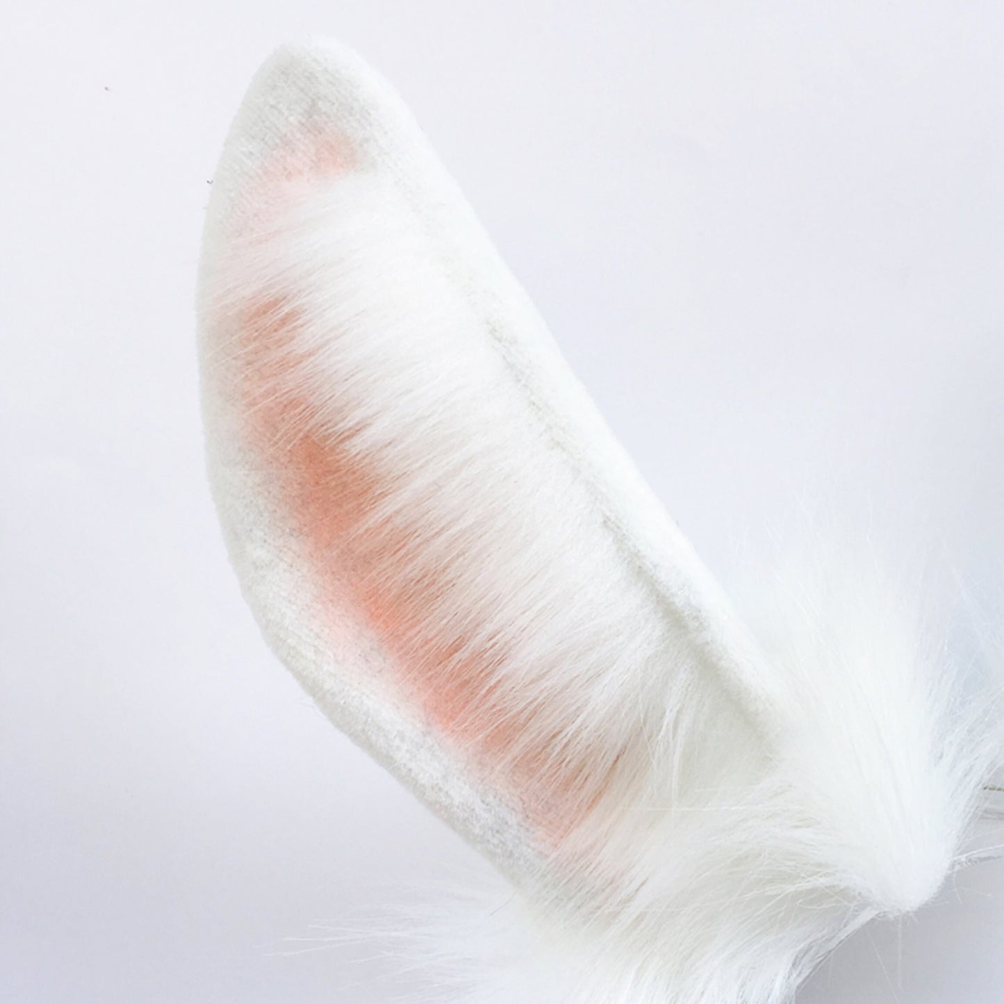 white fur ears, bunny ears, long fur cat ears, ear headband, maid out, faux fur ears, lolita ears, fluffy ear headband, lolita ear , 192