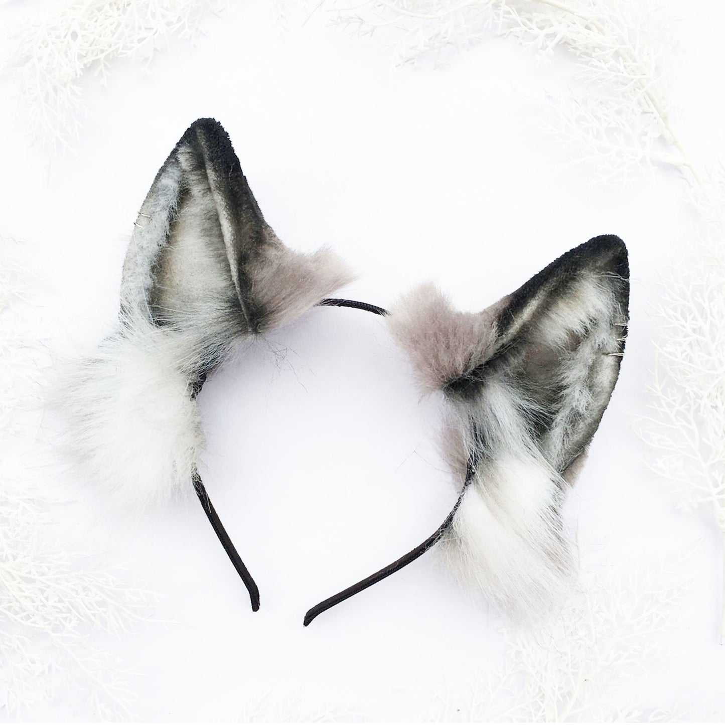 Fluffy fox ears, Realistic fox Ears, Faux Fur ears, cat Ears Headband，fox ears Headband, fox ears ,pink wolf Ears, Faux fur Ears, 197