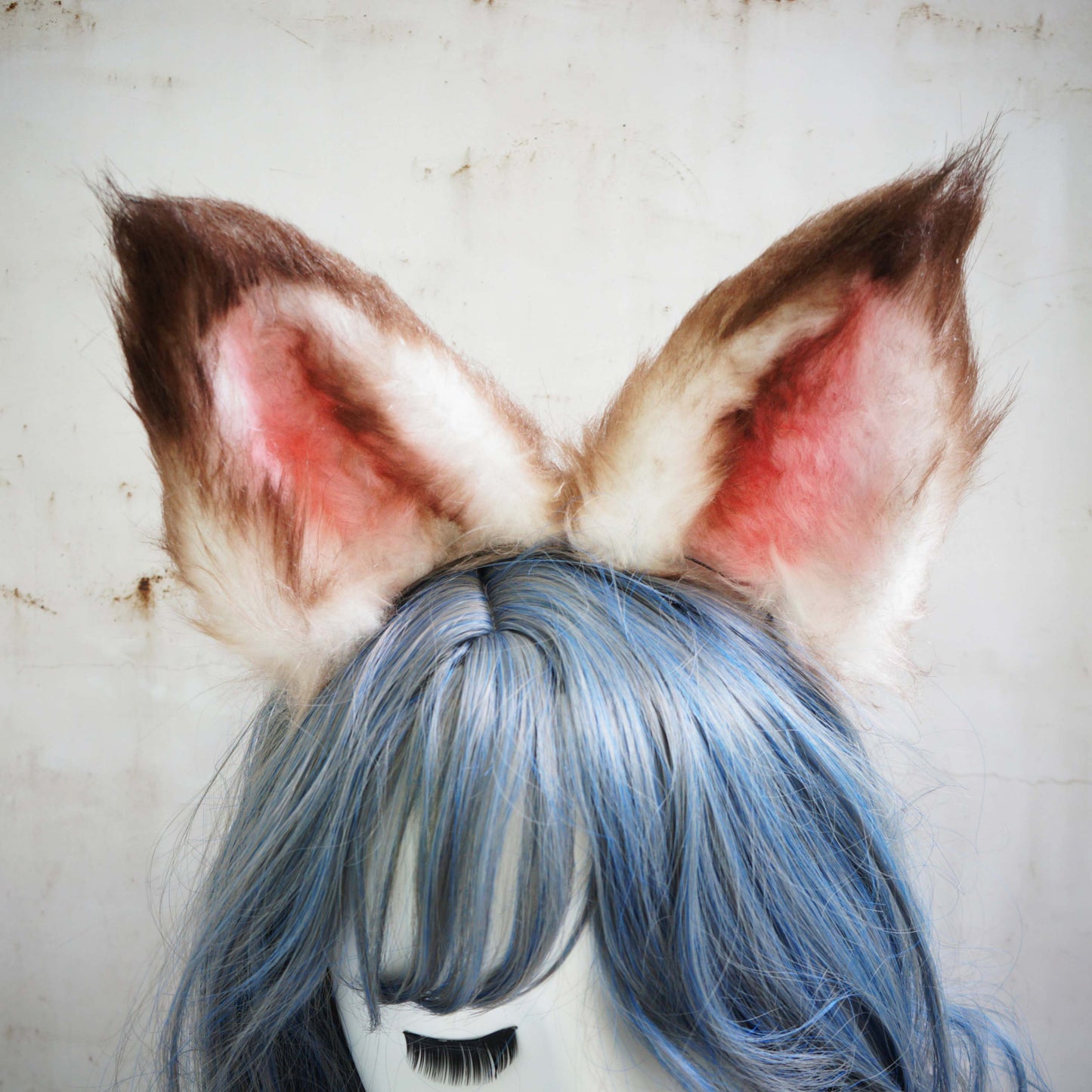 dirty cat ear, kitten ear cosplay, kitten ear headband, drity cat headband, brown fox ear, realistic cat ear, realistic fox ear, 220