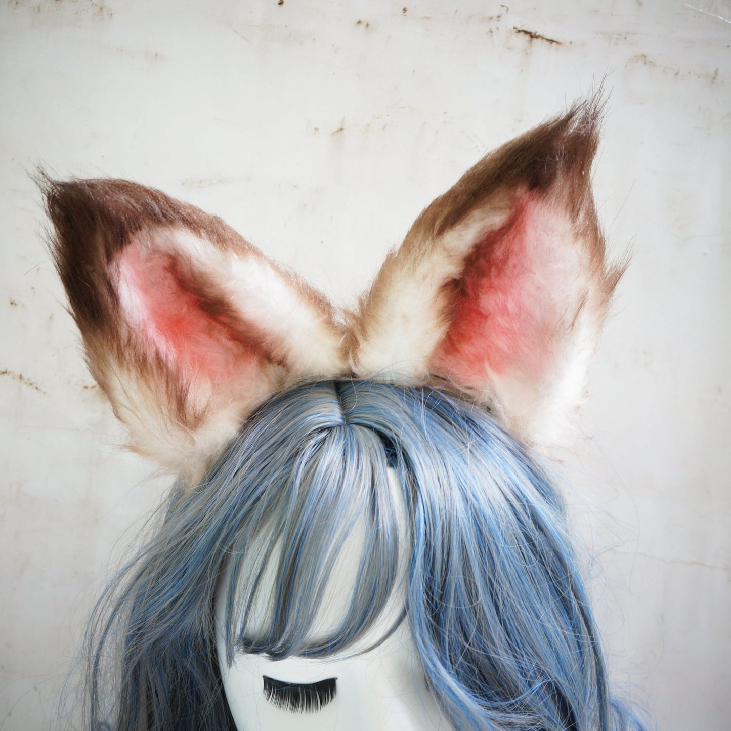 dirty cat ear, kitten ear cosplay, kitten ear headband, drity cat headband, brown fox ear, realistic cat ear, realistic fox ear, 220