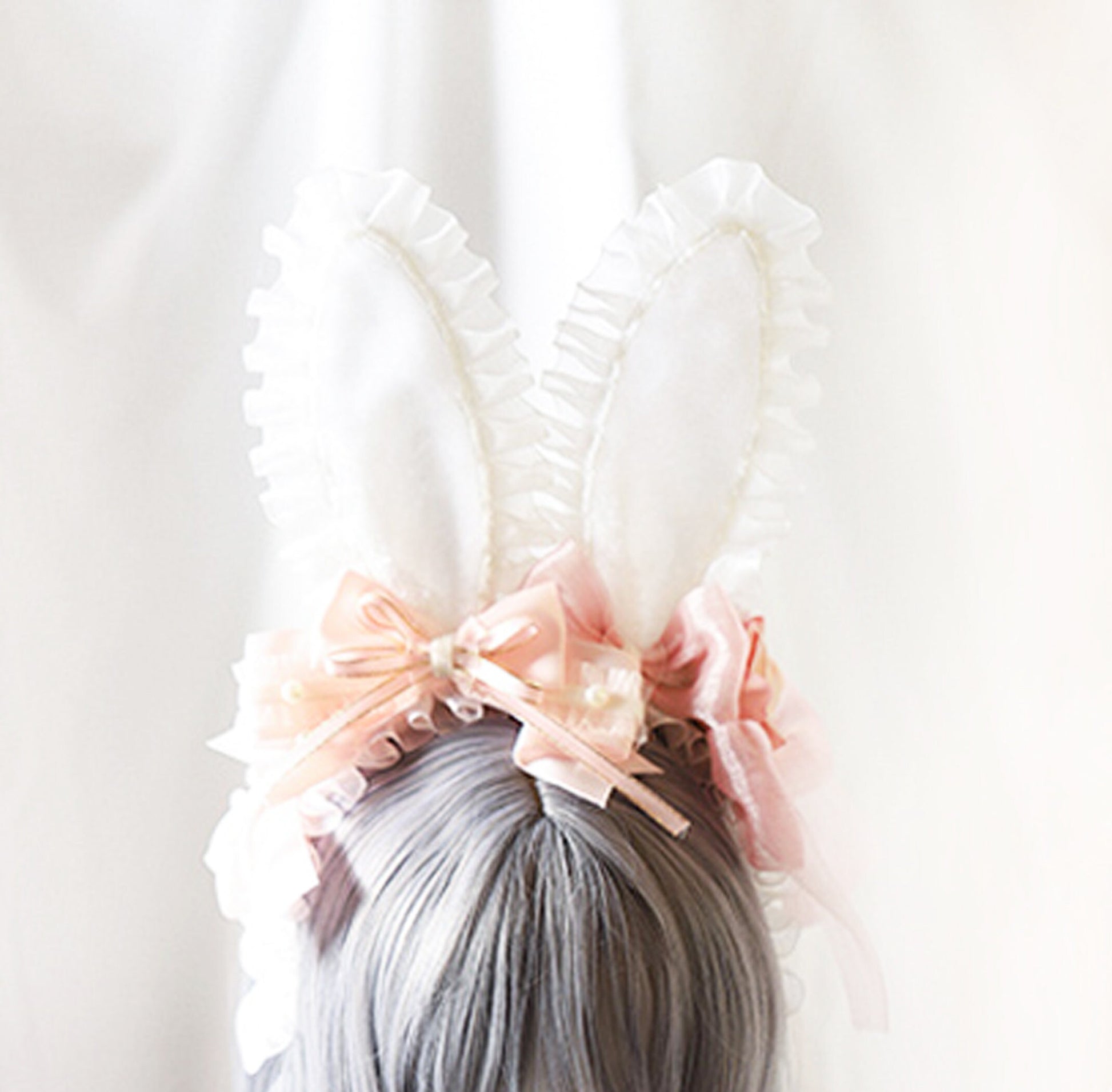 bunny ears Headband, fur ears, rabbit ears, lolita ears headband, pet play ears, bunny ears, cosplay props, furry ears, faux ears,070