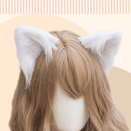 petplay ear, faux ears, animal ear, cat ears hairpins, cat ear headband, clip in ears, furry cat ears, headband ears, fake fur ears, 071