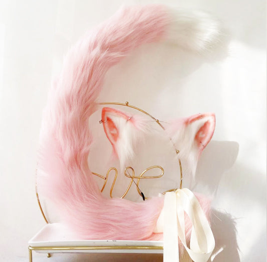 pink cosplay ear, cat ears, cosplay cat ears, anime ears, pet play, fairy ears, para cosplay, fake ears kitten ears, realistic cat ear, 140