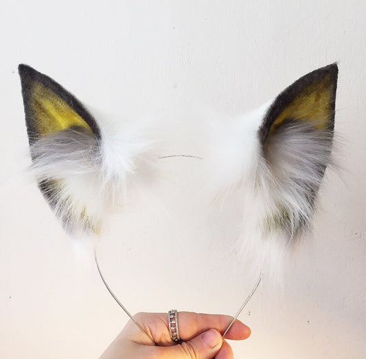 wolf ears, faux fur ears, fox ears, fluffy ears, kitten ears, costume ears,animal ears, ears, cosplay ear, kitten ears, anime cosplay, 145