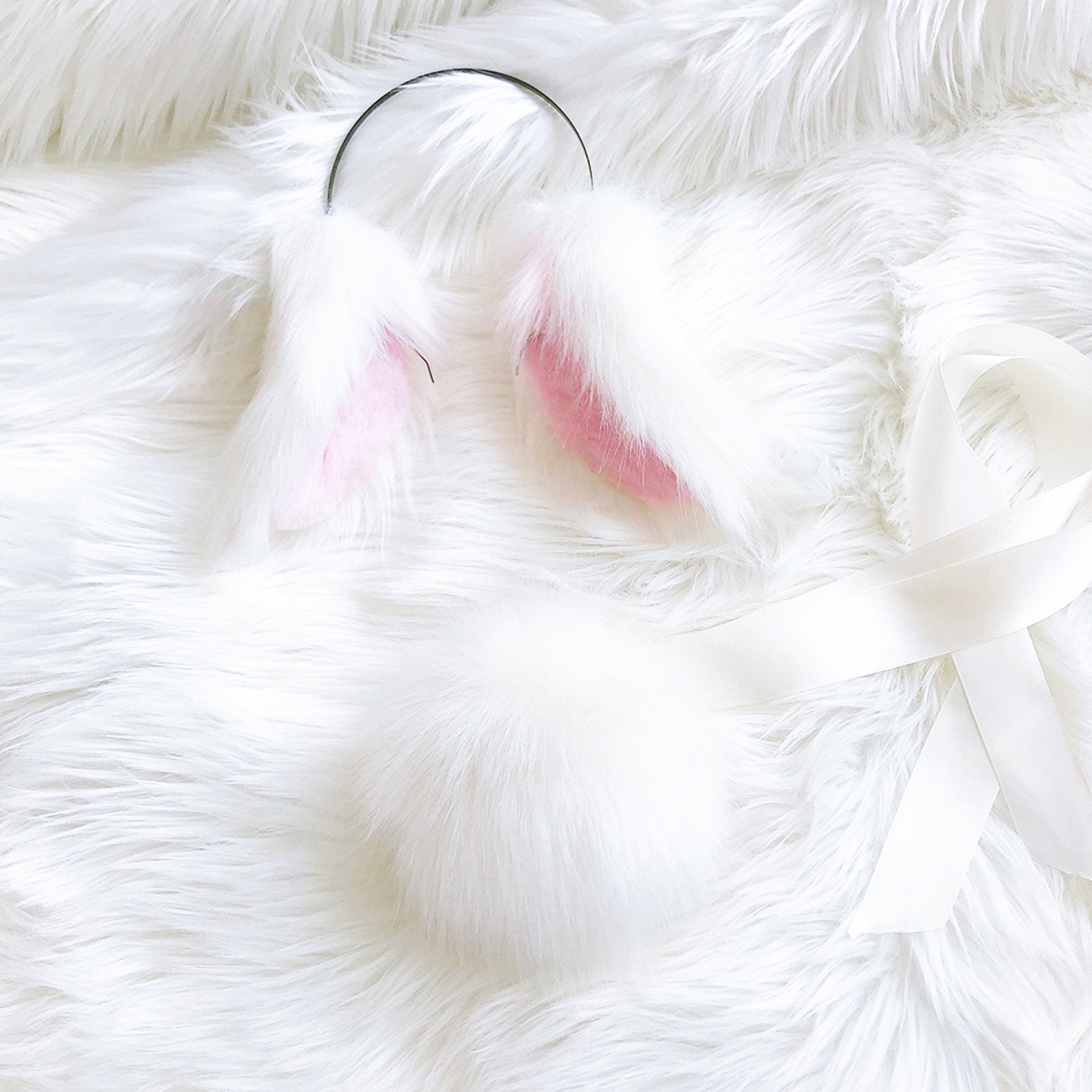 Sew Realistic Rabbitears realistic bunny ears, faux fur ears, rabbit ears, fluffy ears, bunny e ...