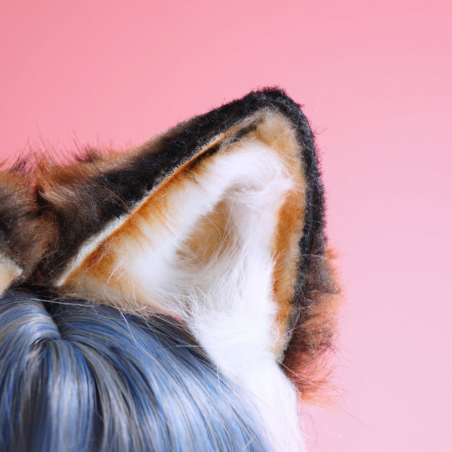 Fluffy fox ears, Realistic fox Ears, Faux Fur ears, cat Ears Headband，fox ears Headband, fox ears ,pink wolf Ears, Faux fur Ears, 197