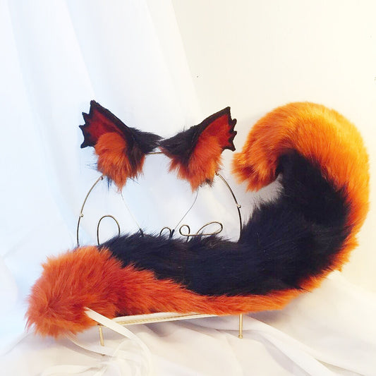 Realistic fox ears, Faux fur ears, firefox ears, fluffy ears,firefox tail, animal ears, cosplay ear,costume ears, anime cosplay, 259