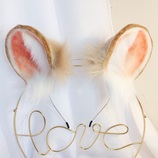 Hamster ear cosplay, mouse ears, pet gear, pet costume, cosplay ear, petplay ears, faux fur ears, animal art, realistic hamster gear, 261