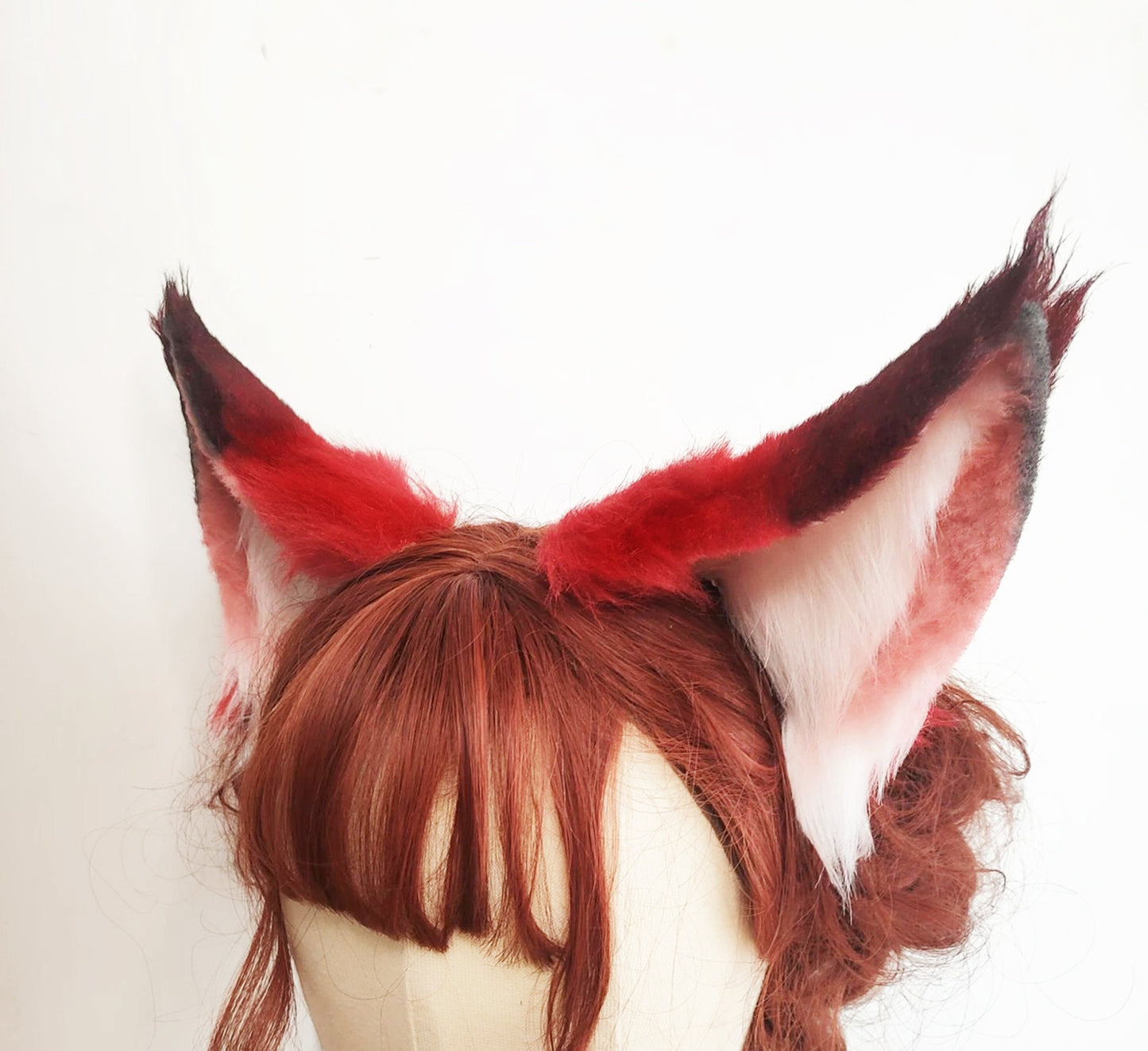 Fluffy fox Ears,Red Fox Ears, Fox Ear Headband, Faux Fur ears, Fox ear cosplay, Cat Ears Headband, Fake Fur Ears Headband, 268