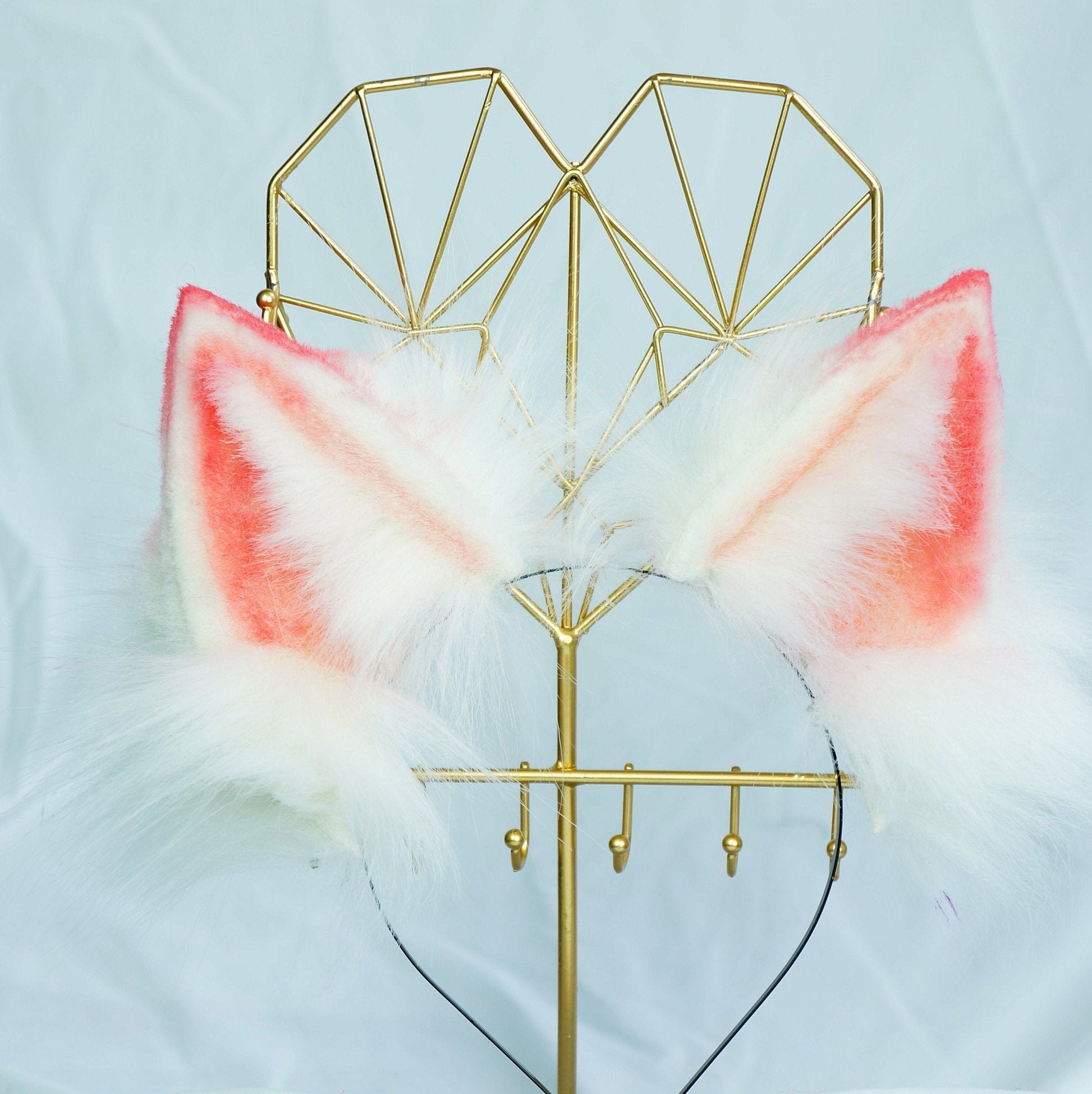 Fluffy Ears, costume party ears, cosplay animal Ears, Faux fur fox Ears Headband, Kitten Ears hairpins, lolita ears, lolita props