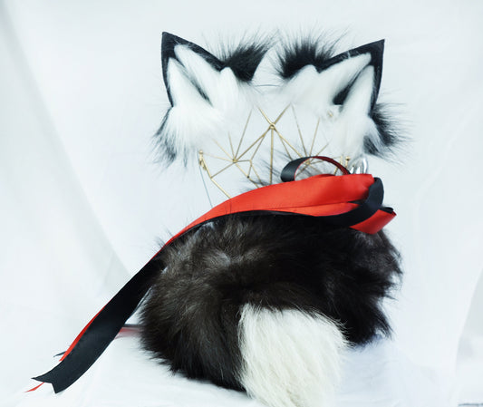 Fake Fur Ear, Kitten Ears Headband, Black Wolf Ears Headband, Black Wolf Tail, Animal Ears And Tail