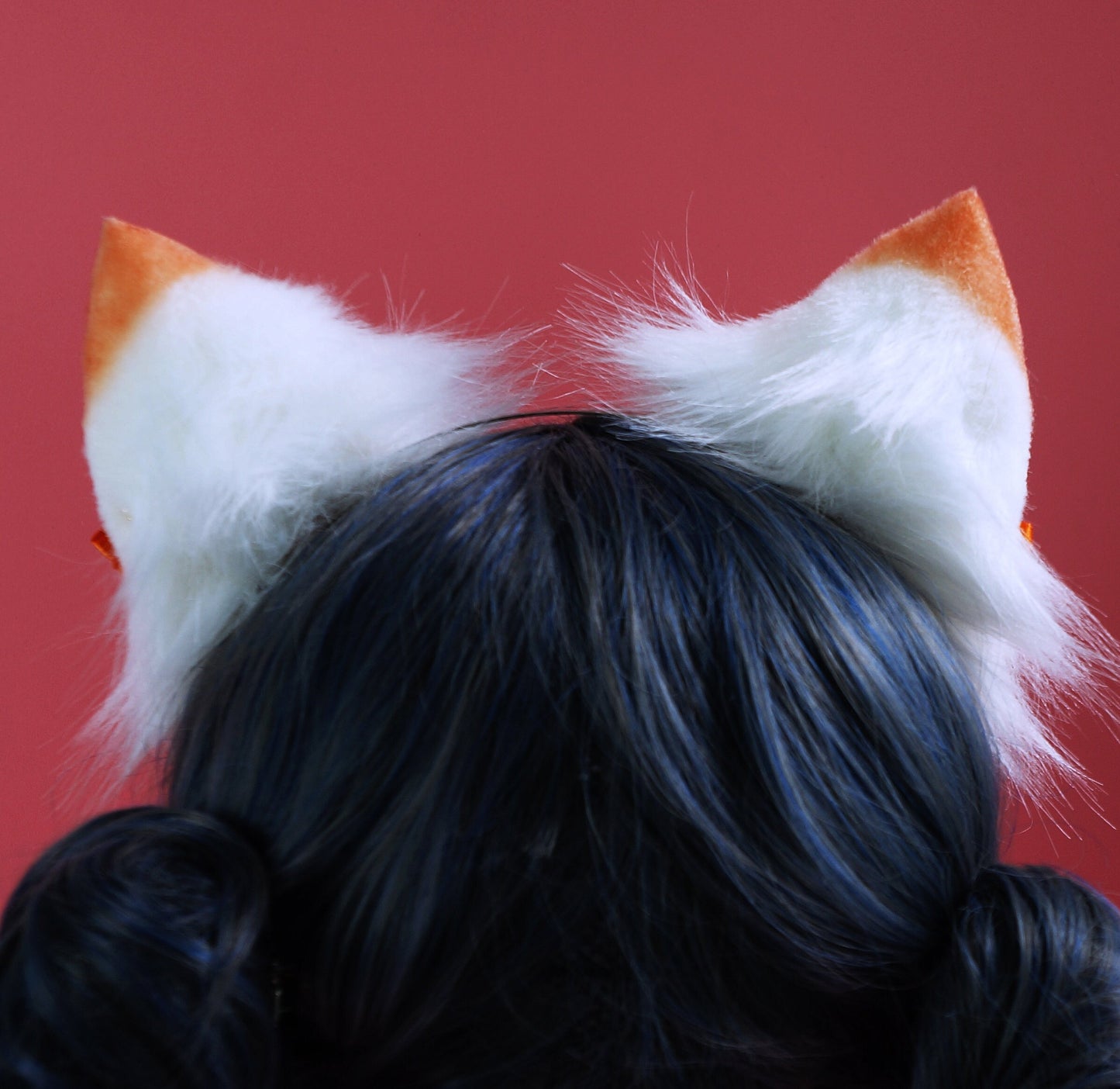 White Fox Ears Headband, Fake Fur Fox Ears,Realistic Fox Tail, Ears Headband, Animal Ears And Tail, MTO, 153