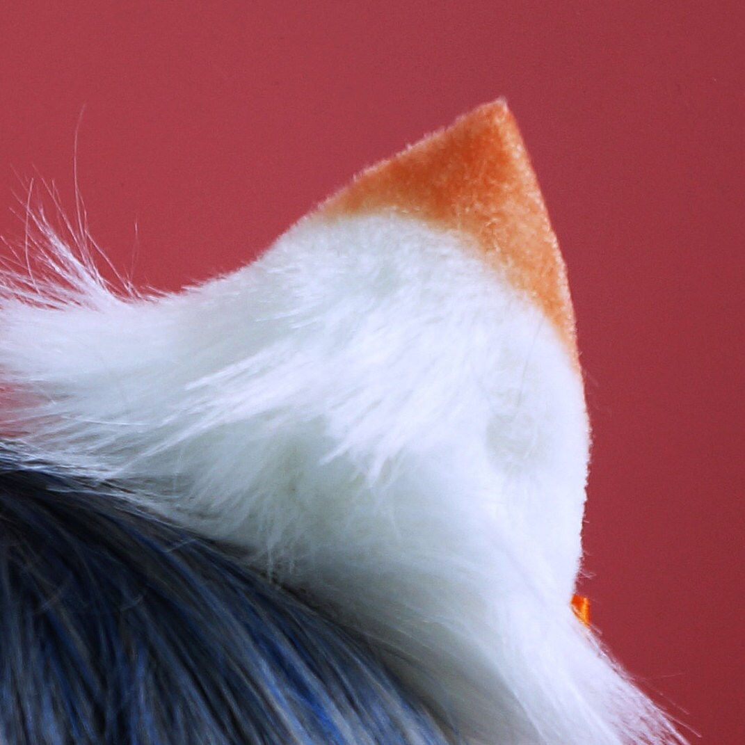 White Fox Ears Headband, Fake Fur Fox Ears,Realistic Fox Tail, Ears Headband, Animal Ears And Tail, MTO, 153