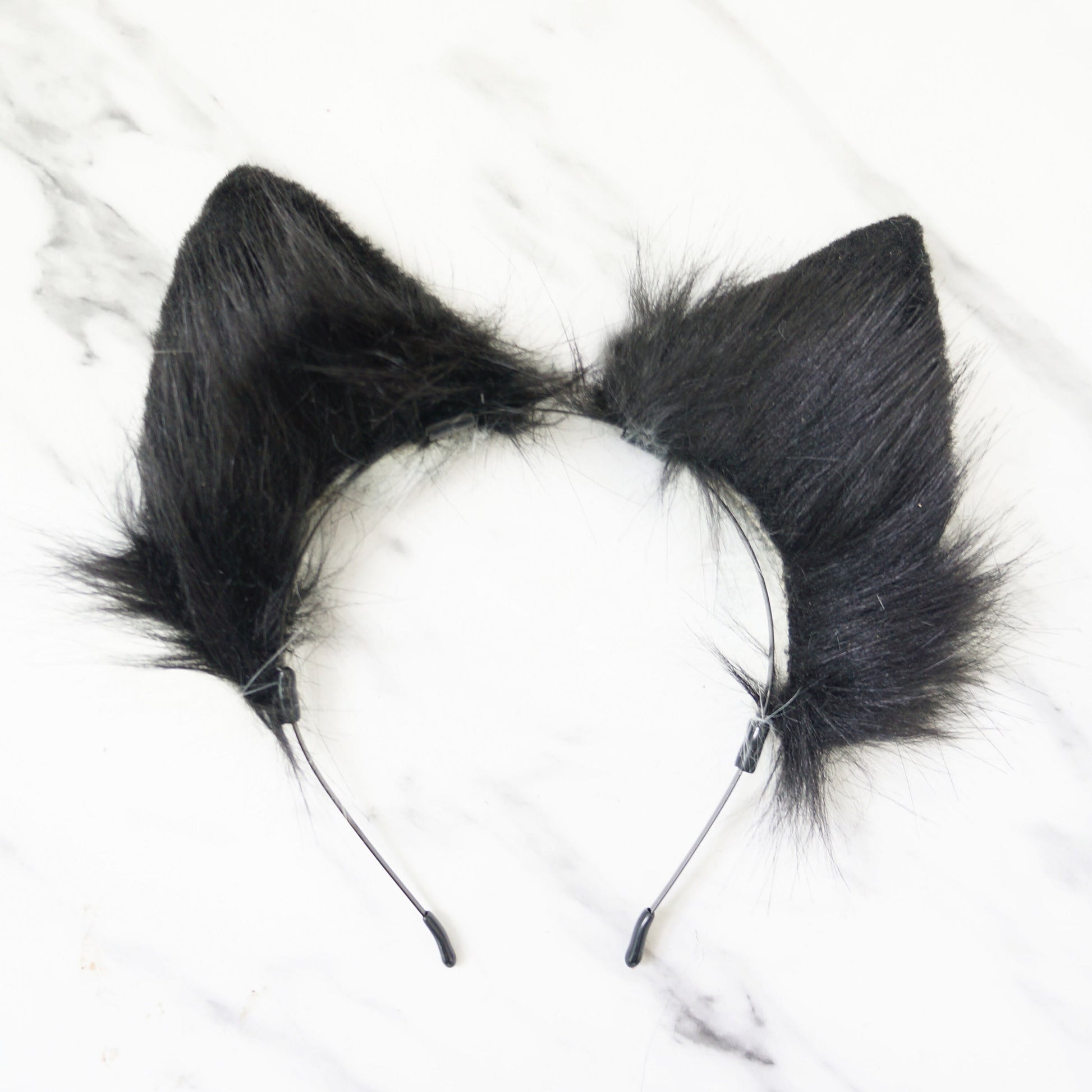 ears Headband, Handmade Kitten Ears, Fluffy fox ears, Faux Fur ears, cat Ears Headband，fox ears , grey wolf Ears, Faux fur wolf Ears, 065