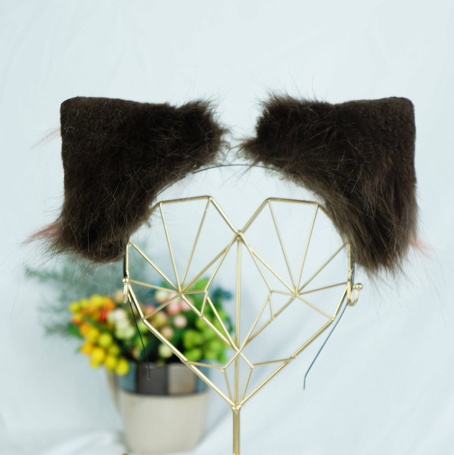 Fluffy Ears, costume party ears, cosplay animal Ears, Faux fur fox Ears Headband, Kitten Ears hairpins, lolita ears, lolita props