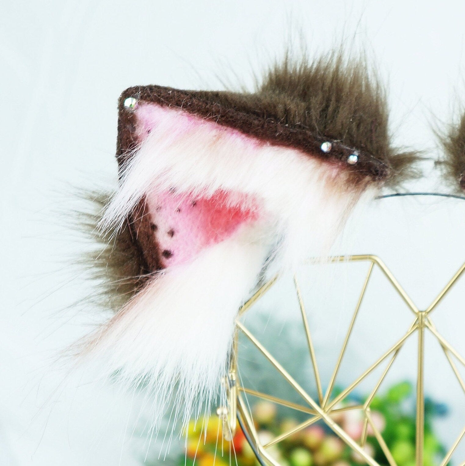 Fluffy Ears, costume party ears, cosplay animal Ears, Faux fur fox Ears Headband, Kitten Ears hairpins, lolita ears, lolita props