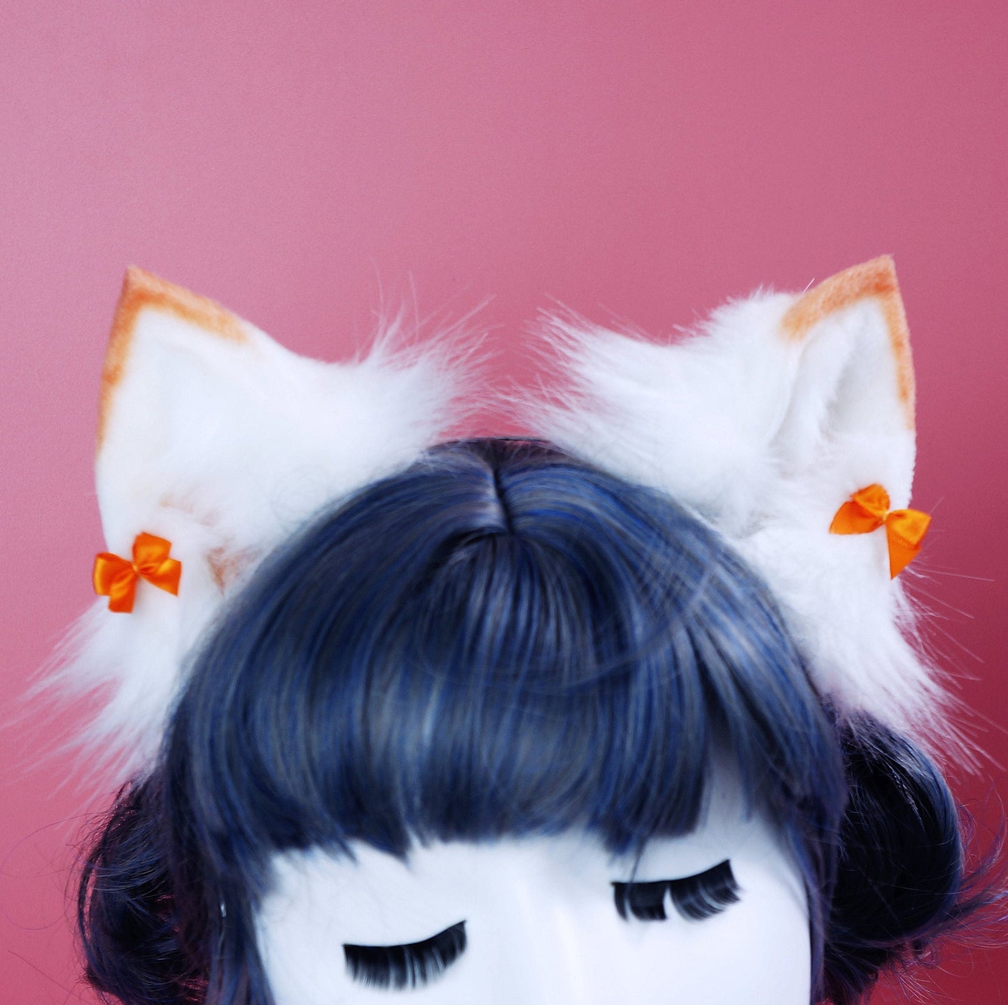 White Fox Ears Headband, Fake Fur Fox Ears,Realistic Fox Tail, Ears Headband, Animal Ears And Tail, MTO, 153