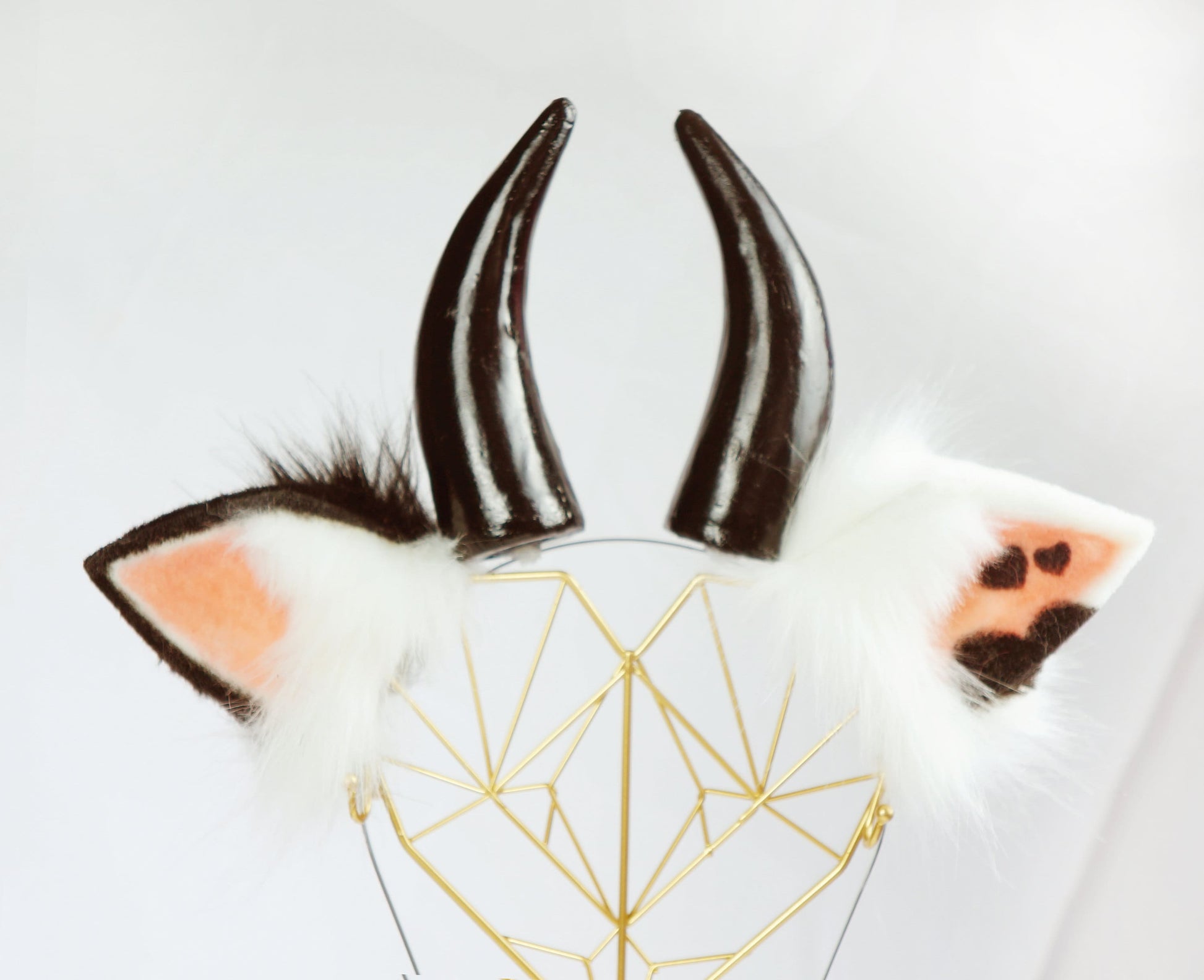 Realistic cow ears and Horns, cosplay ears, tubbo cosplay, cow ears,cosplay, pet play, furry animal ears,cosplay furry headband, 169