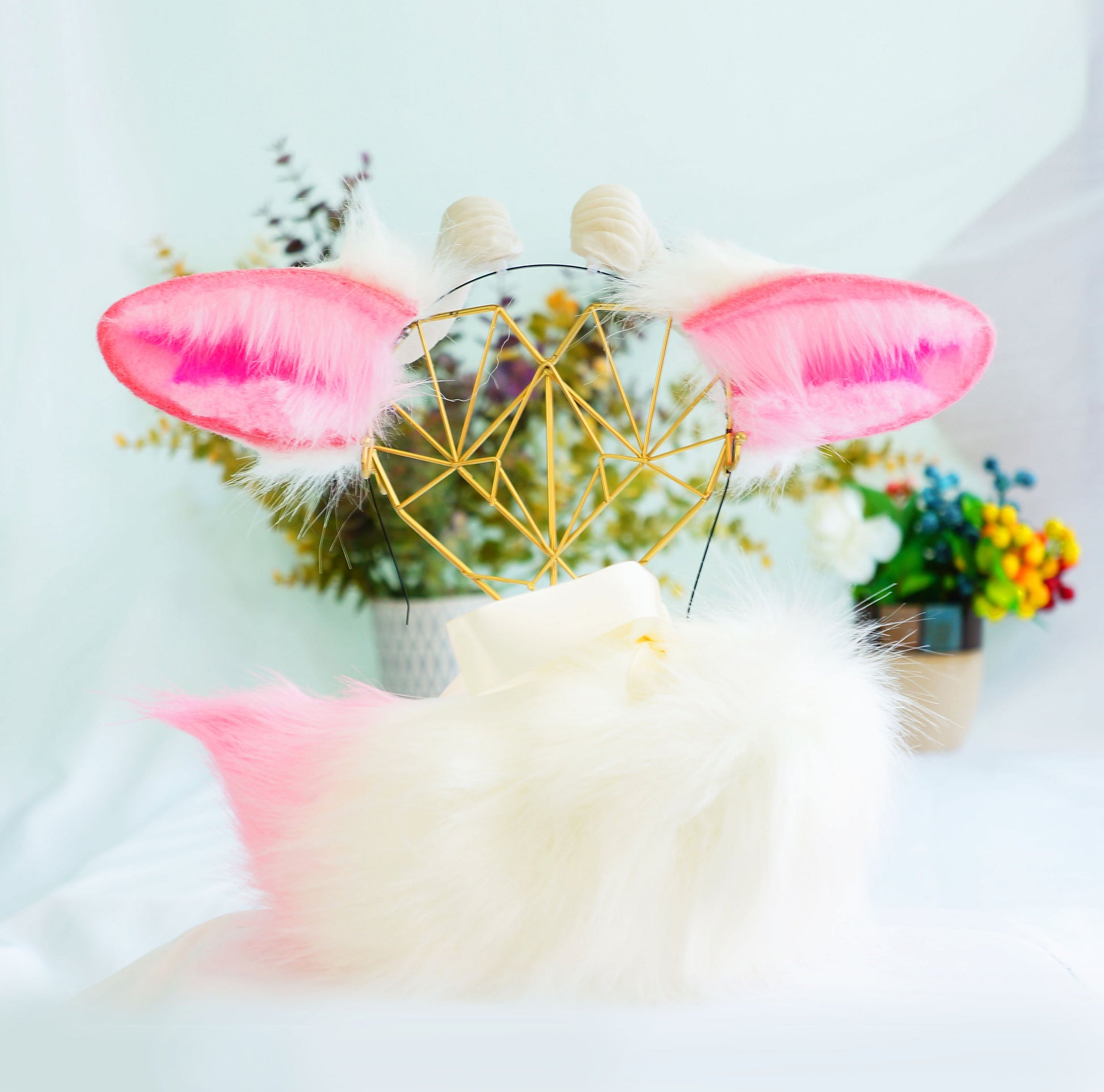 Goat ears headband, Pink goat ears, White sheep ears, lamb ear headband, White Goat ears, Cospaly ear, realistic goat ear