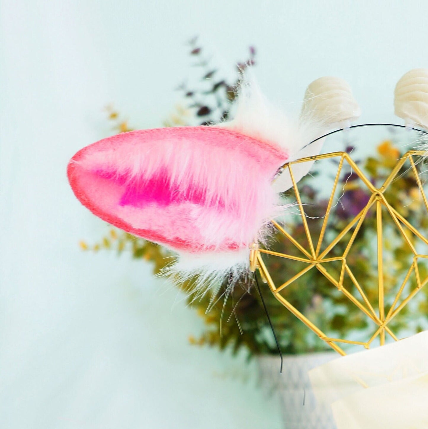 Goat ears headband, Pink goat ears, White sheep ears, lamb ear headband, White Goat ears, Cospaly ear, realistic goat ear