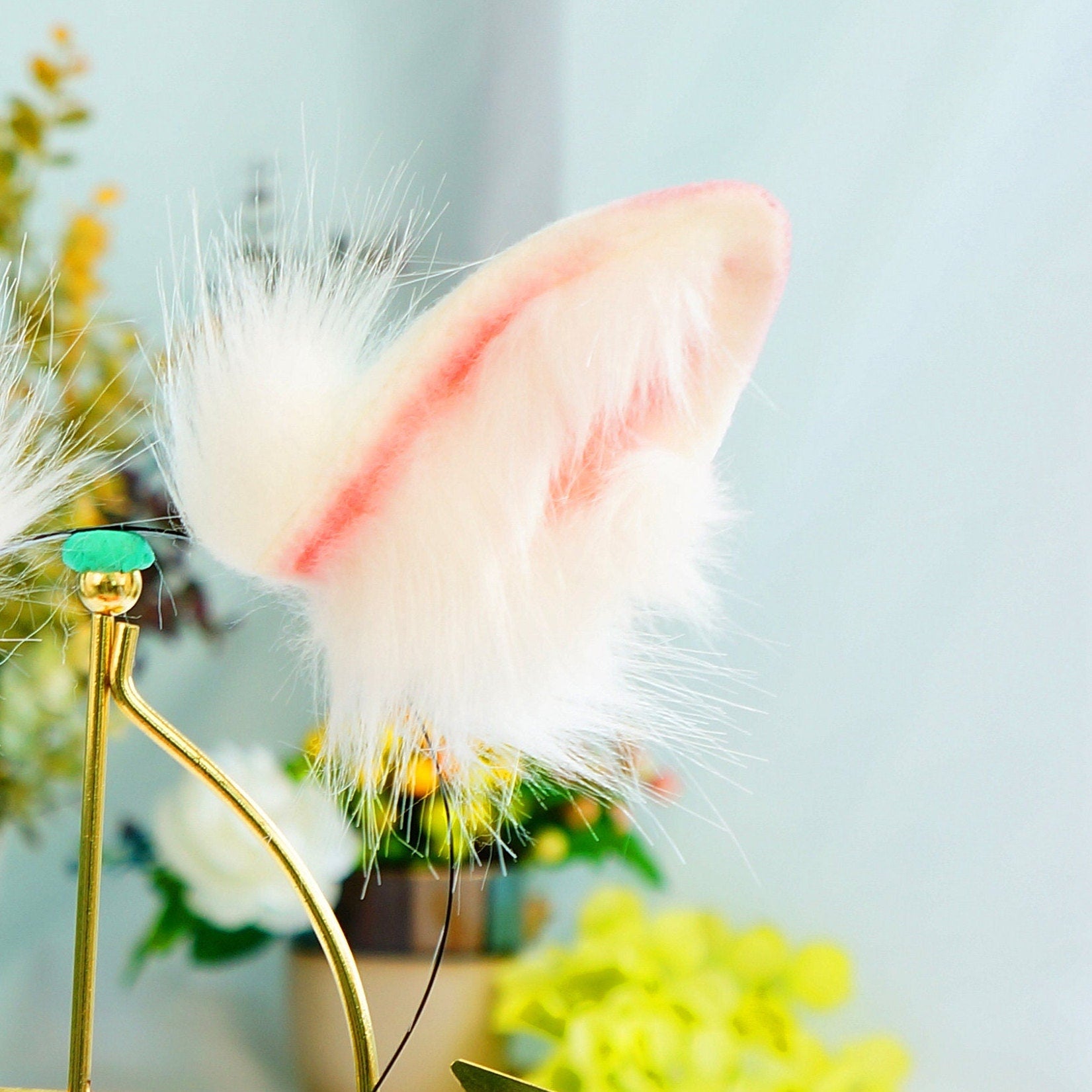 Baby bunny ears, White Bunny Ears,Bunny Ears Headband, White Rabbit Ears,faux fur bunny ears, bunny ears headband,