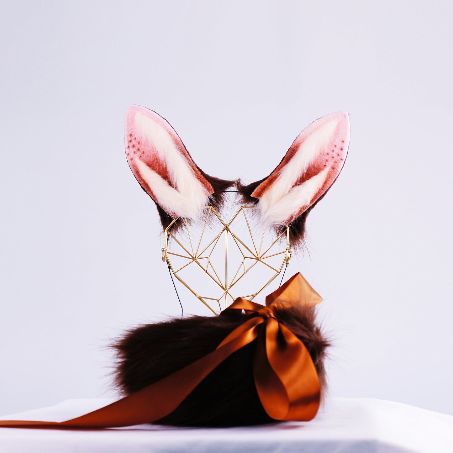 Brown Bunny Ears, Cosplay, Bunny Cosplay, Animal Ears, Cospaly Ears, Pet Play, Bunny Ears Cosplay, Rabbit Ears, Tuban, realistic animal ears