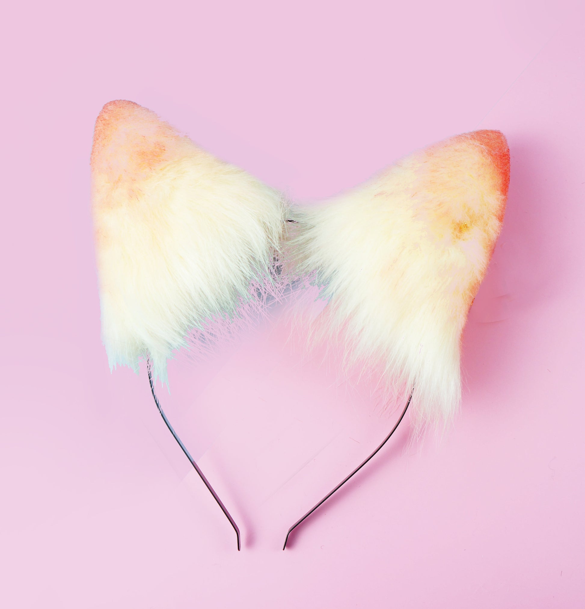 Ahri Ears Headband, faux fur ears, fox ears, Kawaii ears, costume ears, White fox ears, cosplay ear, kitten ears, anime cosplay