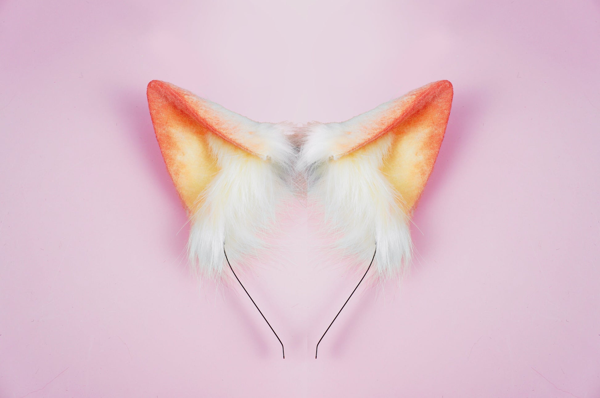 Ahri Ears Headband, faux fur ears, fox ears, Kawaii ears, costume ears, White fox ears, cosplay ear, kitten ears, anime cosplay