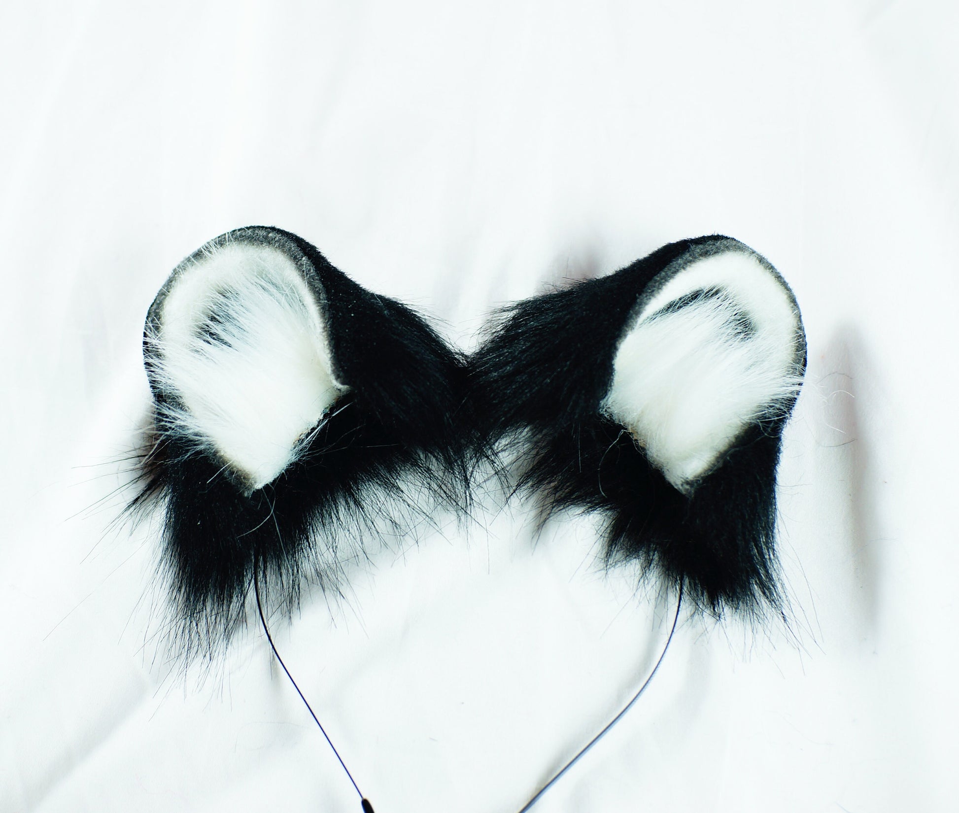 black mouse ears, ears headband, cat ears, fluffy mouse ears, hamster ears headband,petplay, pet play, cosplay, custom ears, handmade ears