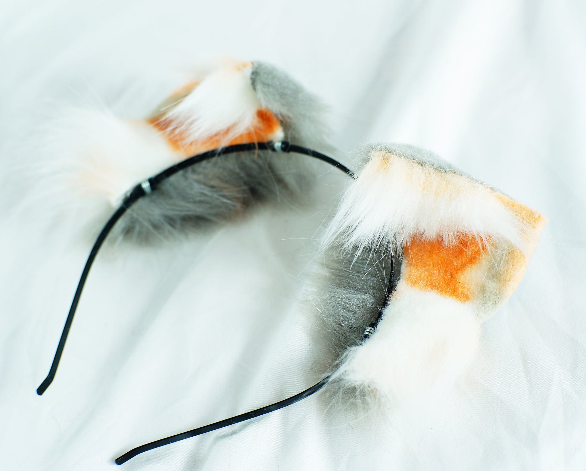 Tephra cat ears custom kitten ears fur ears faux fur ears grey cat ear custom kitten ears fur ears faux fur ears kitten ears cosplay