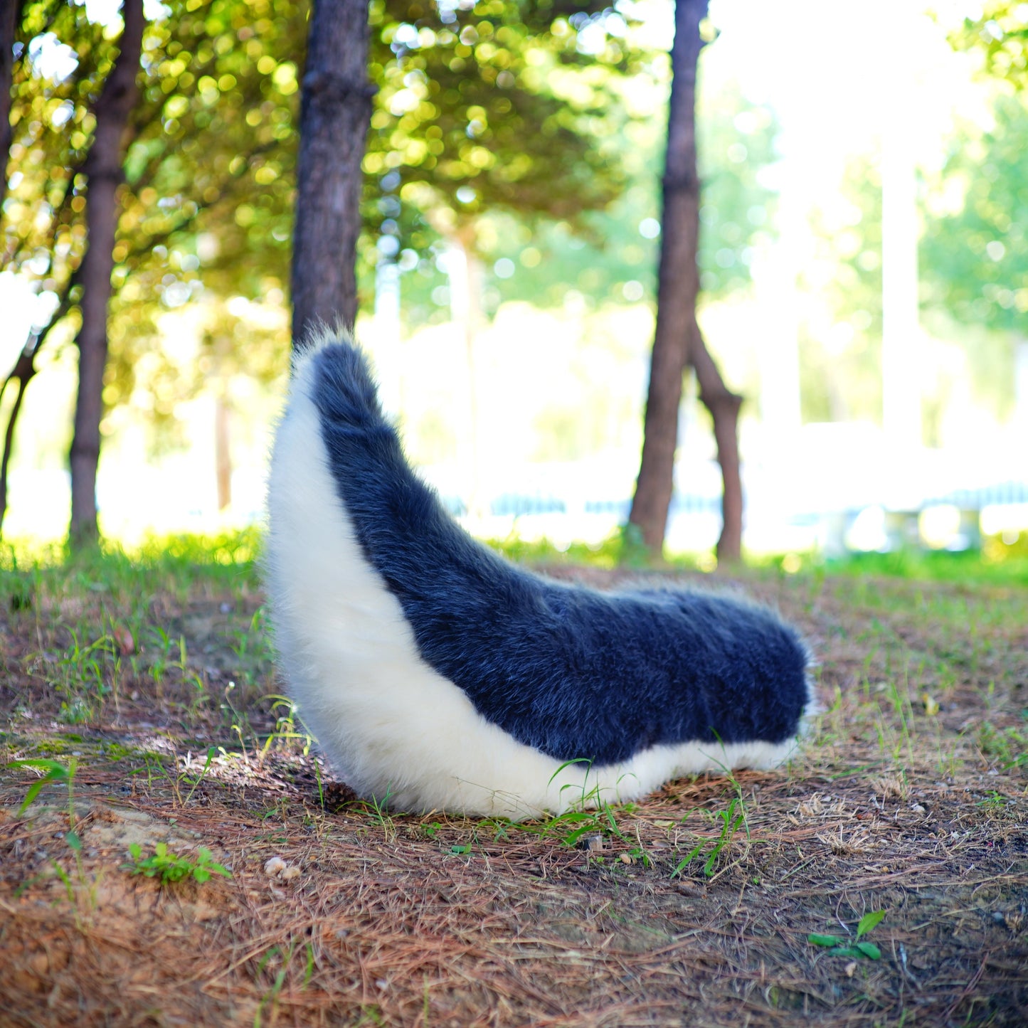 Grey white fursuit tail, Fox tail, furry puppy tail, floor-length tail, Husky Tail , wolf furry tail, fursuit commission, furry tail