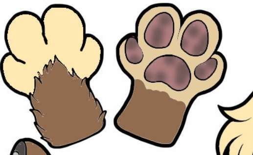 Custom paws for Barry