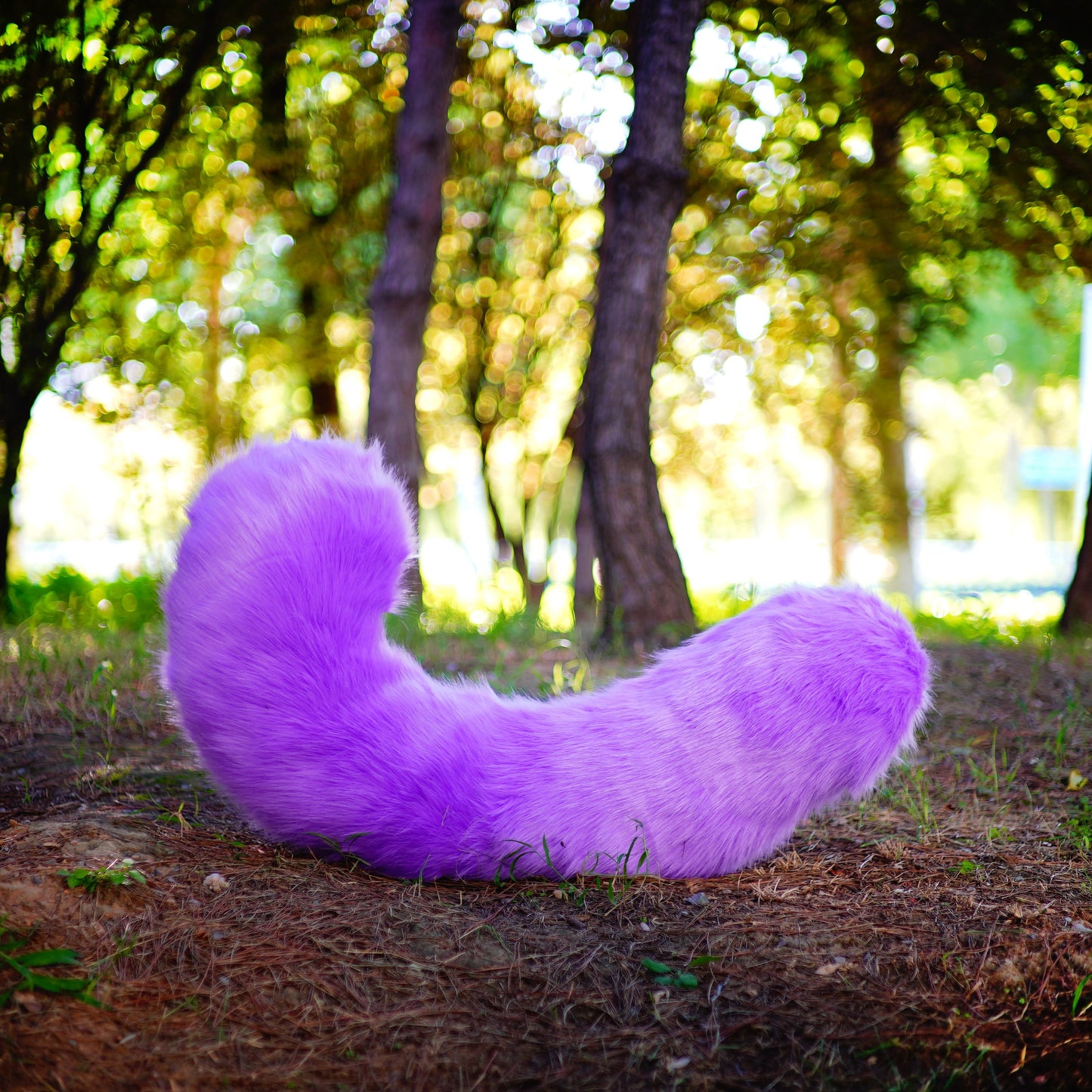 lavenda cat fursuit tail, kitten tail, furry curly tail, floor-length tail, raccoon Tail , wolf tail, fursuit commission, furry tail