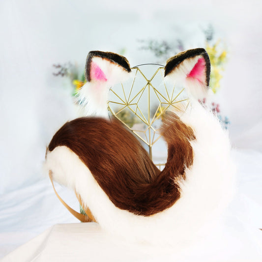 coffee peach cat ears neko ears neko mimi custom kitten ears butt plug tail sex toy plug fox tail plug cat tail plug ears and tail plug